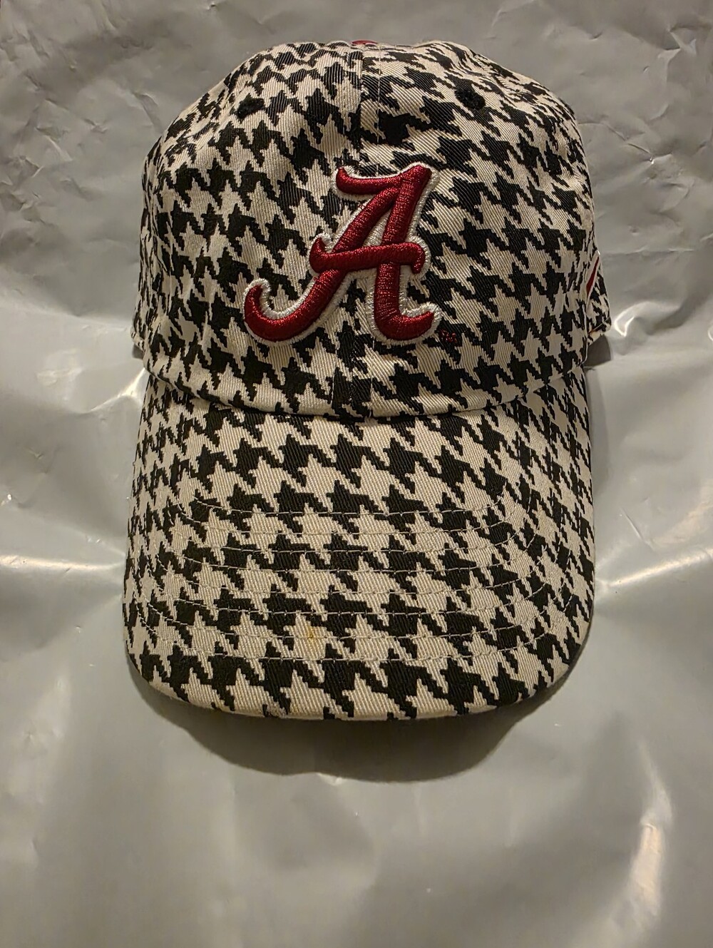 Nike Houndstooth Baseball Cap with Red 'A' Logo